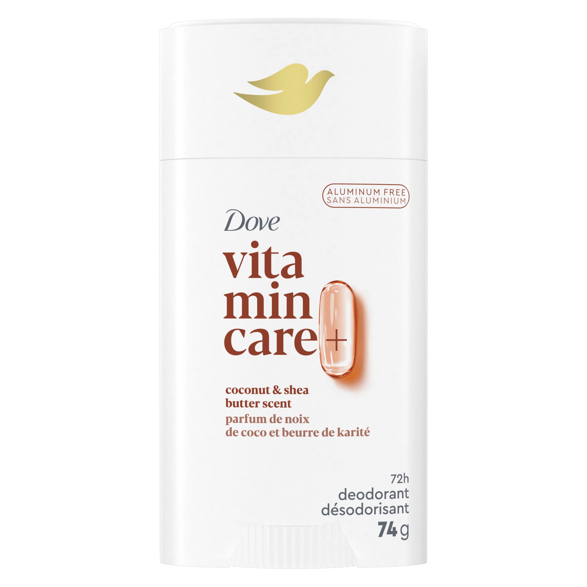 Dove Vitamin Care+ Coconut & Shea Butter Scent Aluminum-Free Deodorant Stick 74g