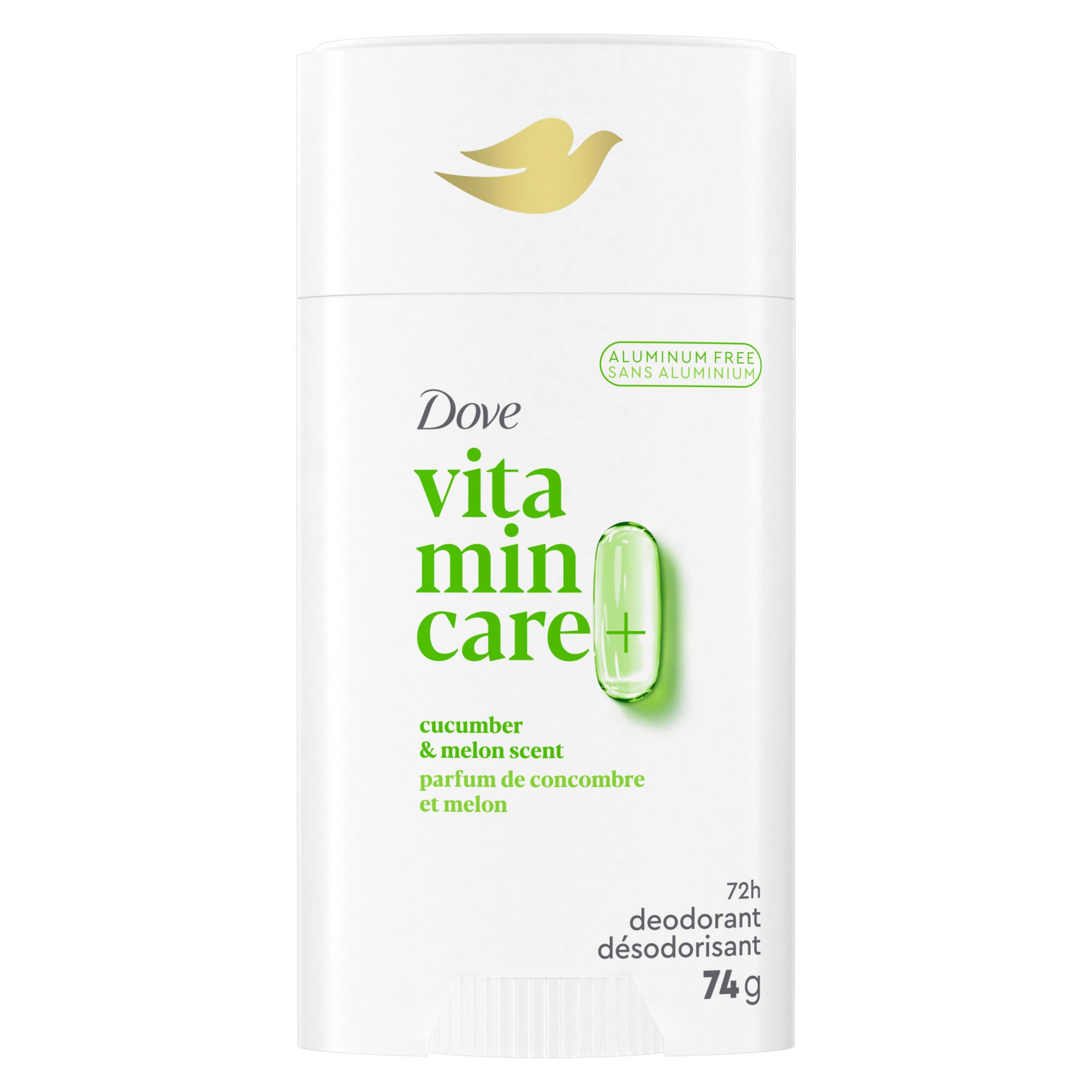 Dove Vitamin Care+  Cucumber & Melon Scent Aluminum-Free Deodorant Stick 74g