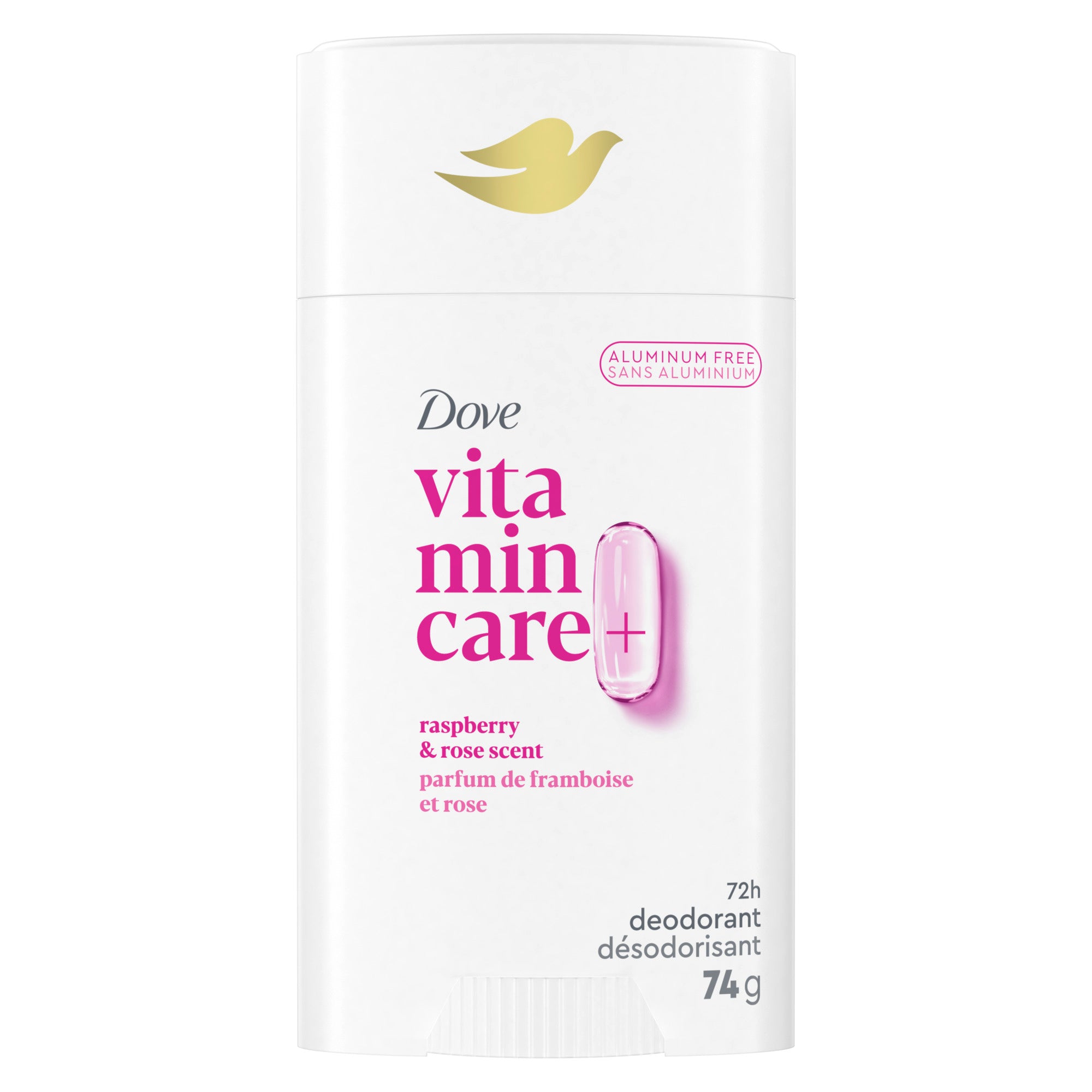 Dove Vitamin Care+  Raspberry & Rose Scent Aluminum-Free Deodorant Stick 74g