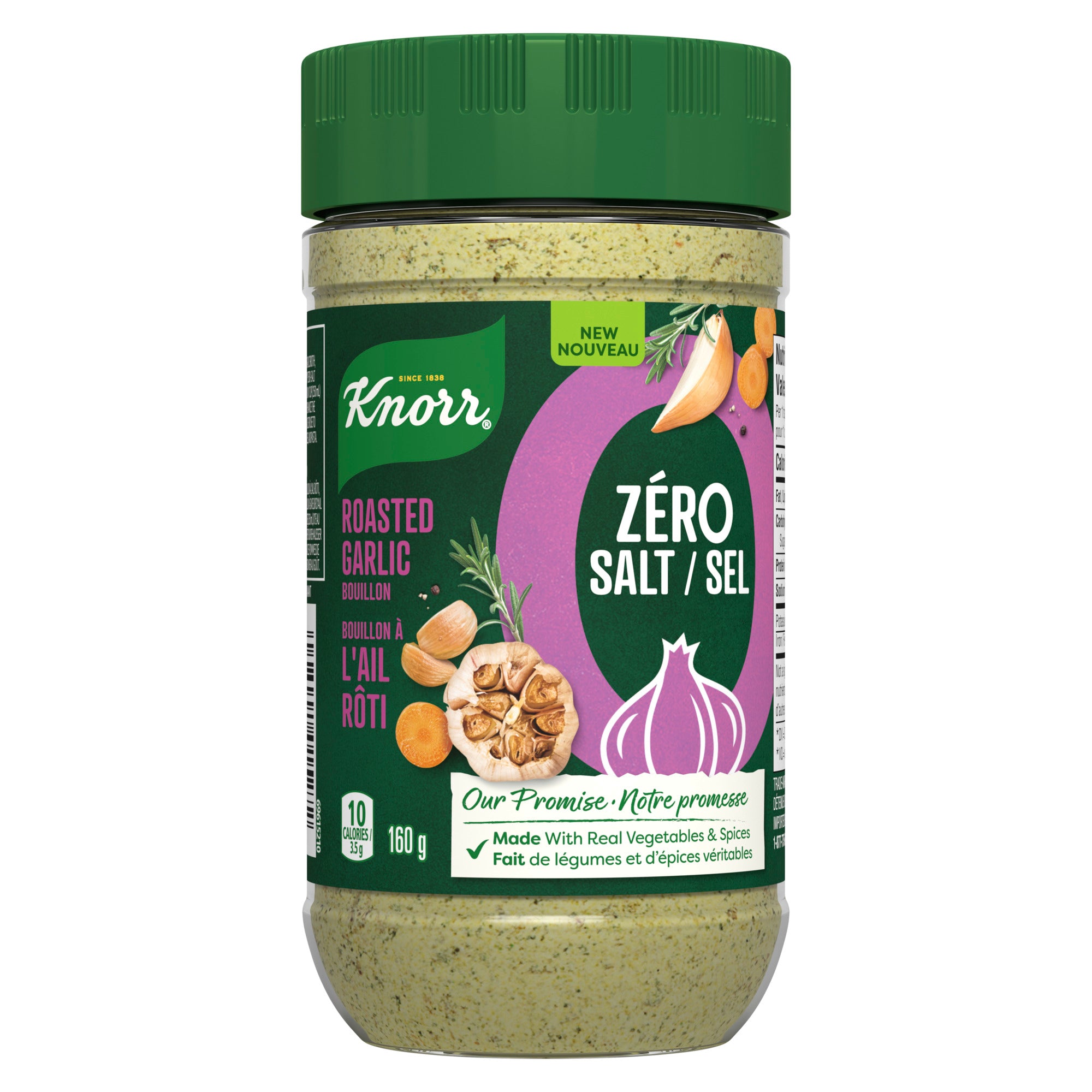 Knorr Pesto Pasta Sauce 17g & Knorr Roasted Garlic Zero Salt Bouillon