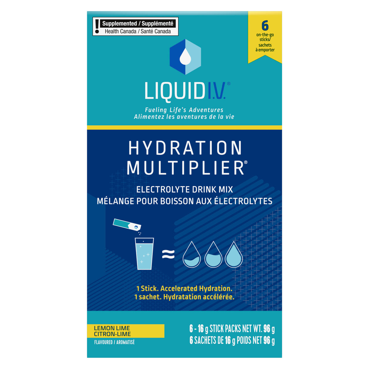 Liquid I.V. Hydration Multiplier Lemon Lime 6 Count