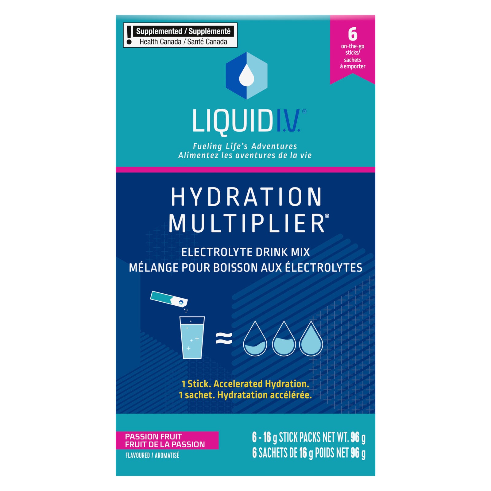 Liquid I.V. Hydration Multiplier Passion Fruit 6 Count