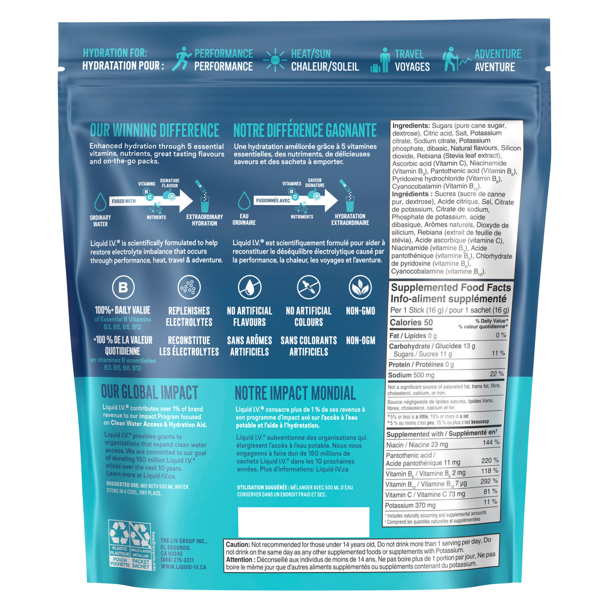 Liquid I.V. Hydration Multiplier Tropical Punch 16 Count