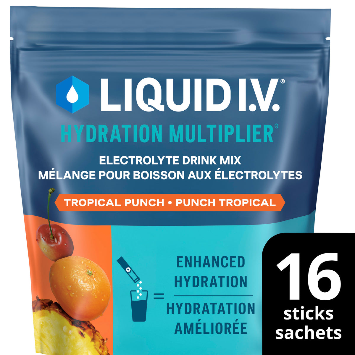 Liquid I.V. Hydration Multiplier Tropical Punch 16 Count