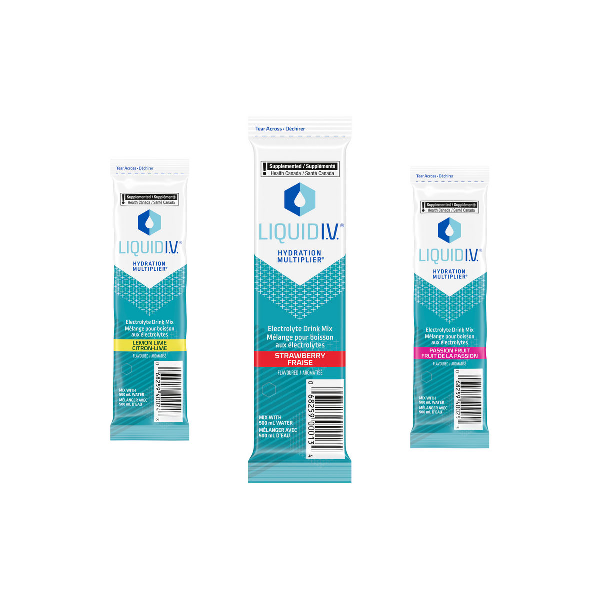 Liquid I.V. Variety Pack (Lemon Lime, Strawberry &amp; Passion Fruit)