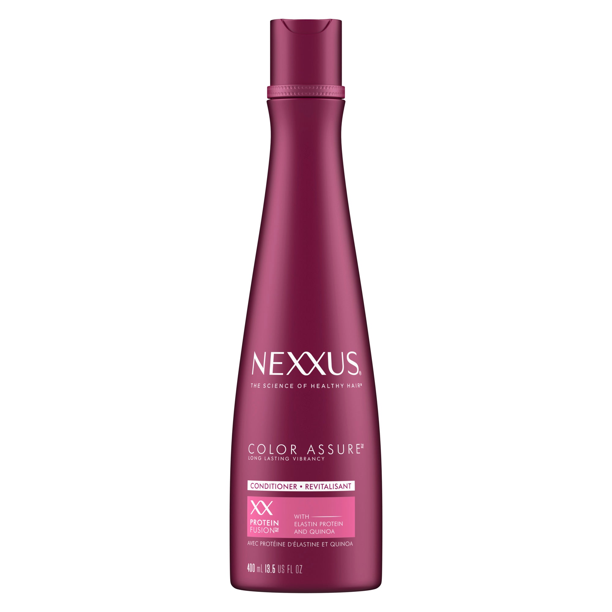 An image showing the frontside view of the Nexxus Colour Assure Conditioner product packaging.