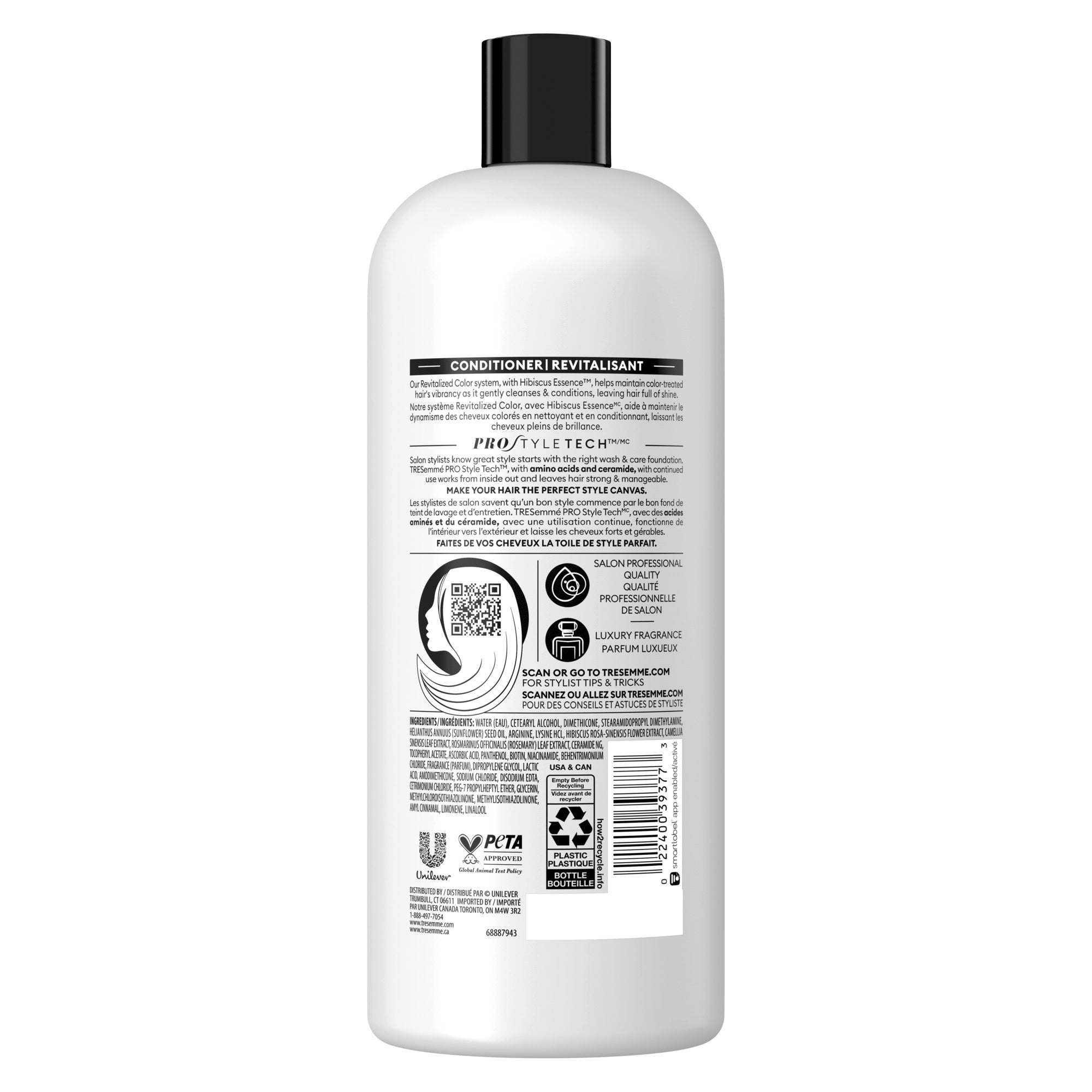 An image showing the frontside view of the TRESemmé Revitalized Colour Conditioner product packaging.