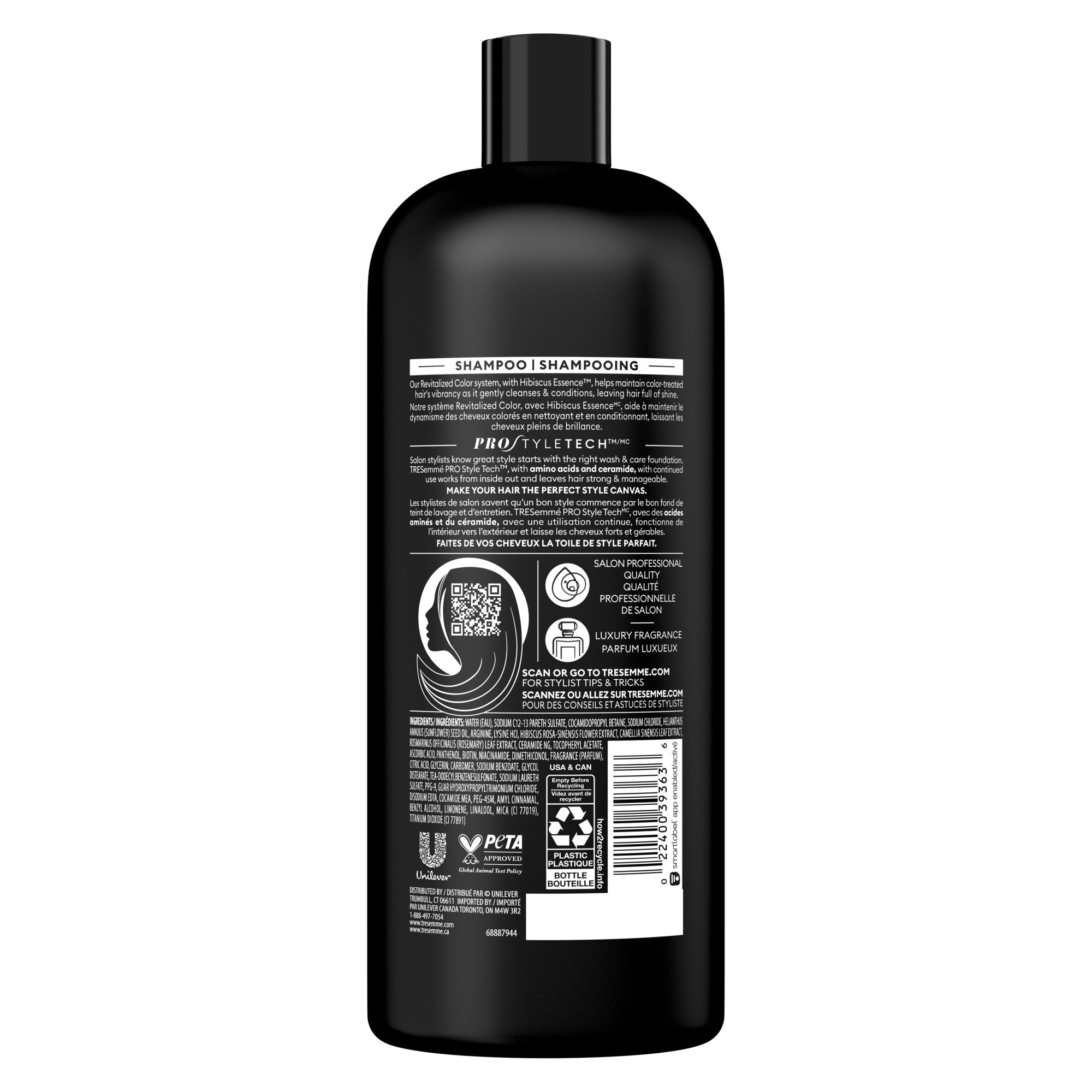 An image showing the frontside view of the TRESemmé Revitalized Colour Shampoo product packaging.