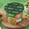 An video of Knorr Chicken Flavoured Fried Rice Cup product packaging showing that it is made with 100% real vegetables and is ready in minutes.