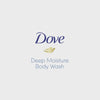 A video that shows Dove Deep Moisture body wash with text that says:"With microbiome nutrient serum to nourish the driest skin".