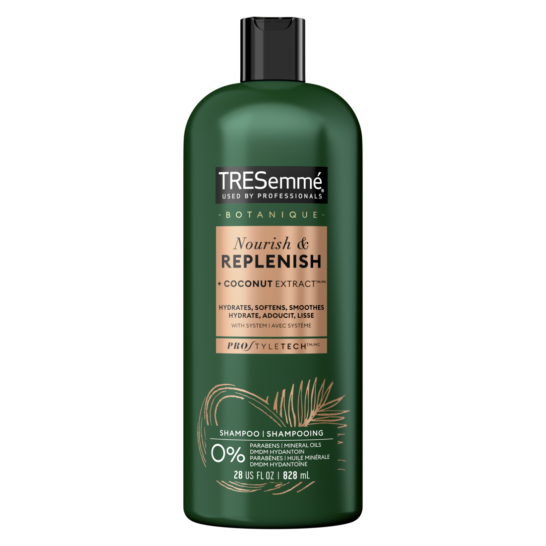 TRESemmé Botanique Nourish &amp; Replenish Shampooing pour cheveux secs + Extrait de Noix de Coco formulé avec Pro Style Technology™ 828 ml