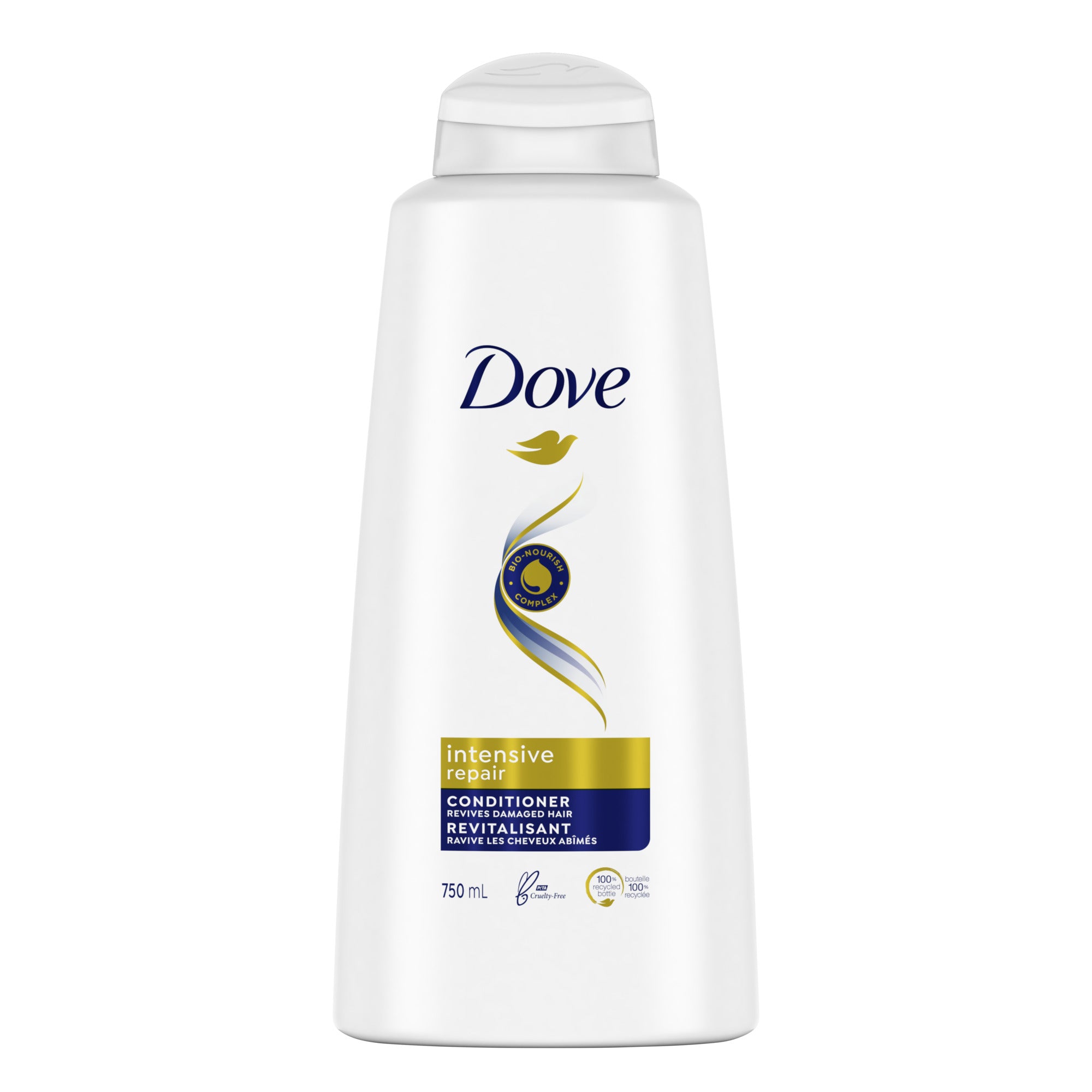 Dove Après-shampooing réparateur intensif avec complexe Bio-Nourish ravive les cheveux endommagés 750 ml