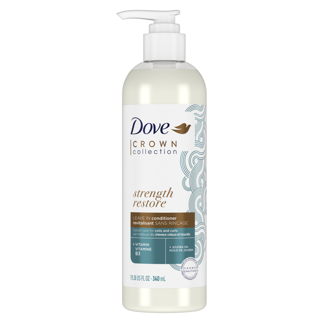 Dove CROWN Collection Strength Restore Après-shampooing sans rinçage 340 ml