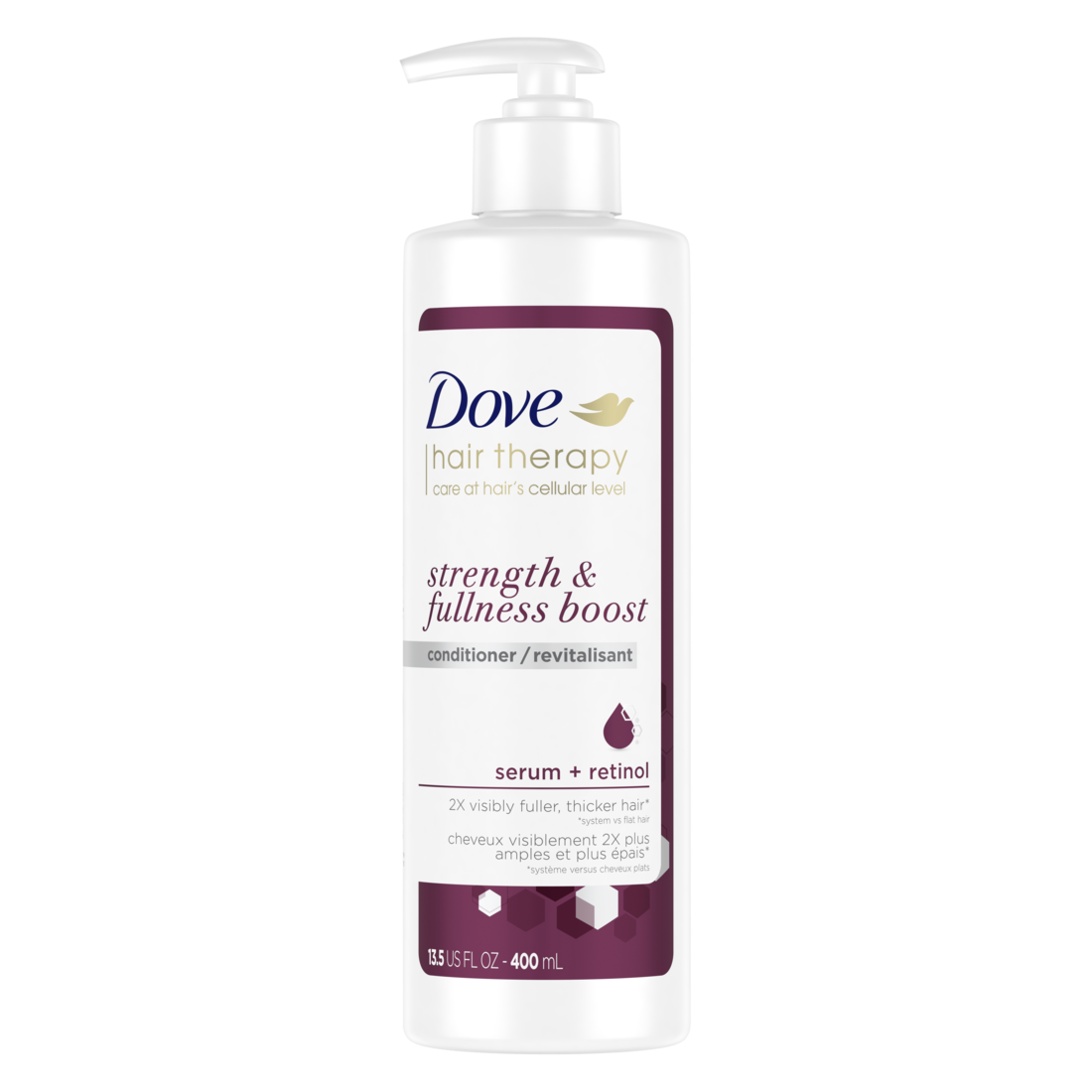 Dove Hair Therapy Revitalisant Boost Force et Plénitude 400 ml