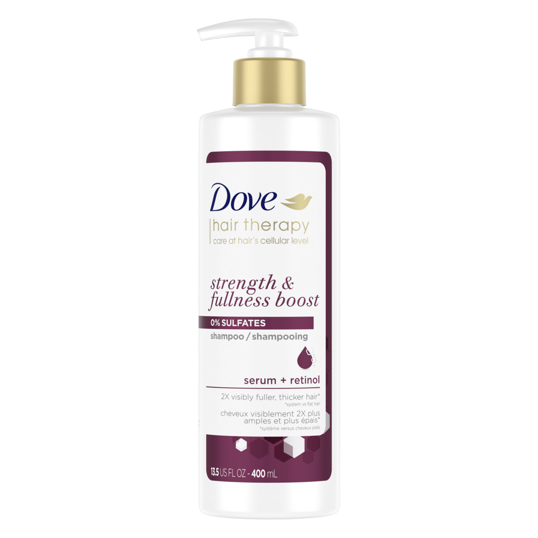 Dove Hair Therapy Shampooing Boost Force et Plénitude 400 ml