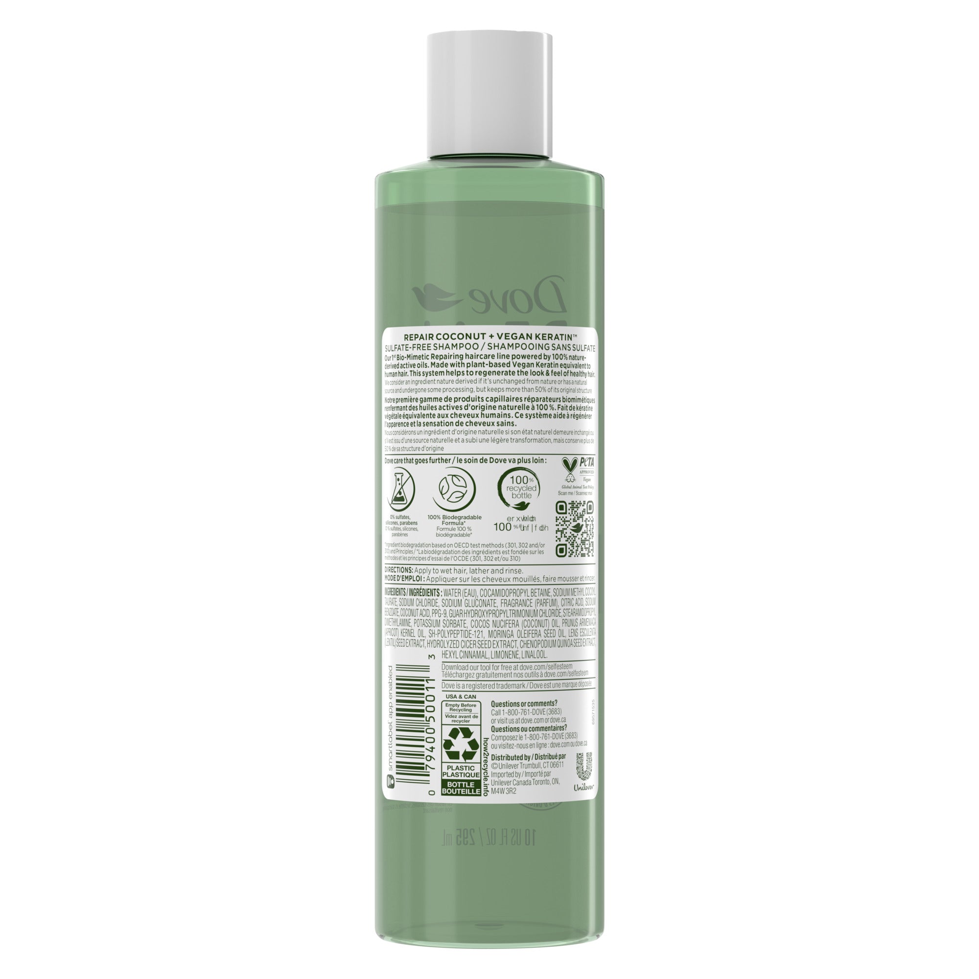 Dove RE+AL Shampooing Réparateur Soin Bio-Mimétique 295 ml