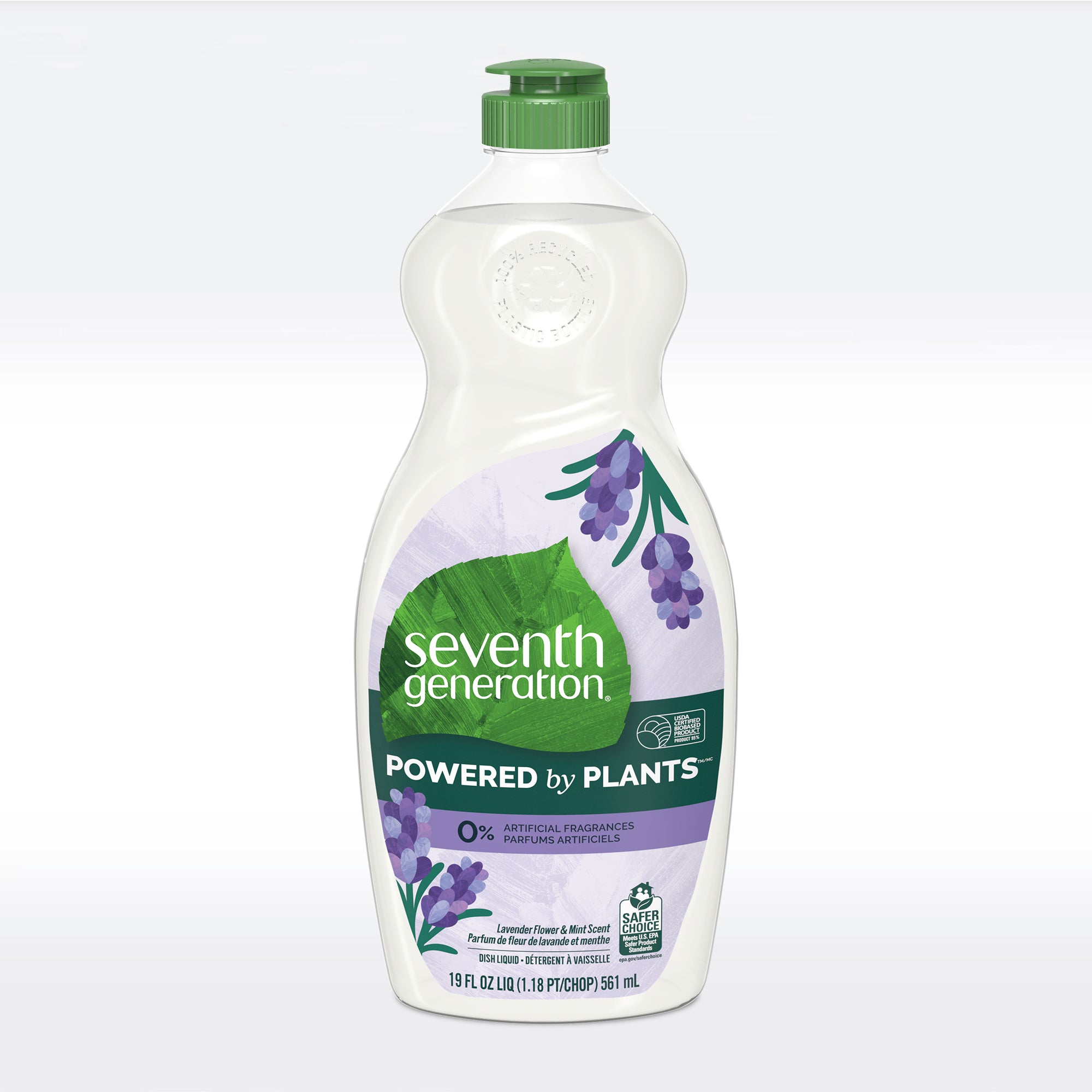 Liquide à vaisselle parfum fleur de lavande et menthe Seventh Generation 561 ml