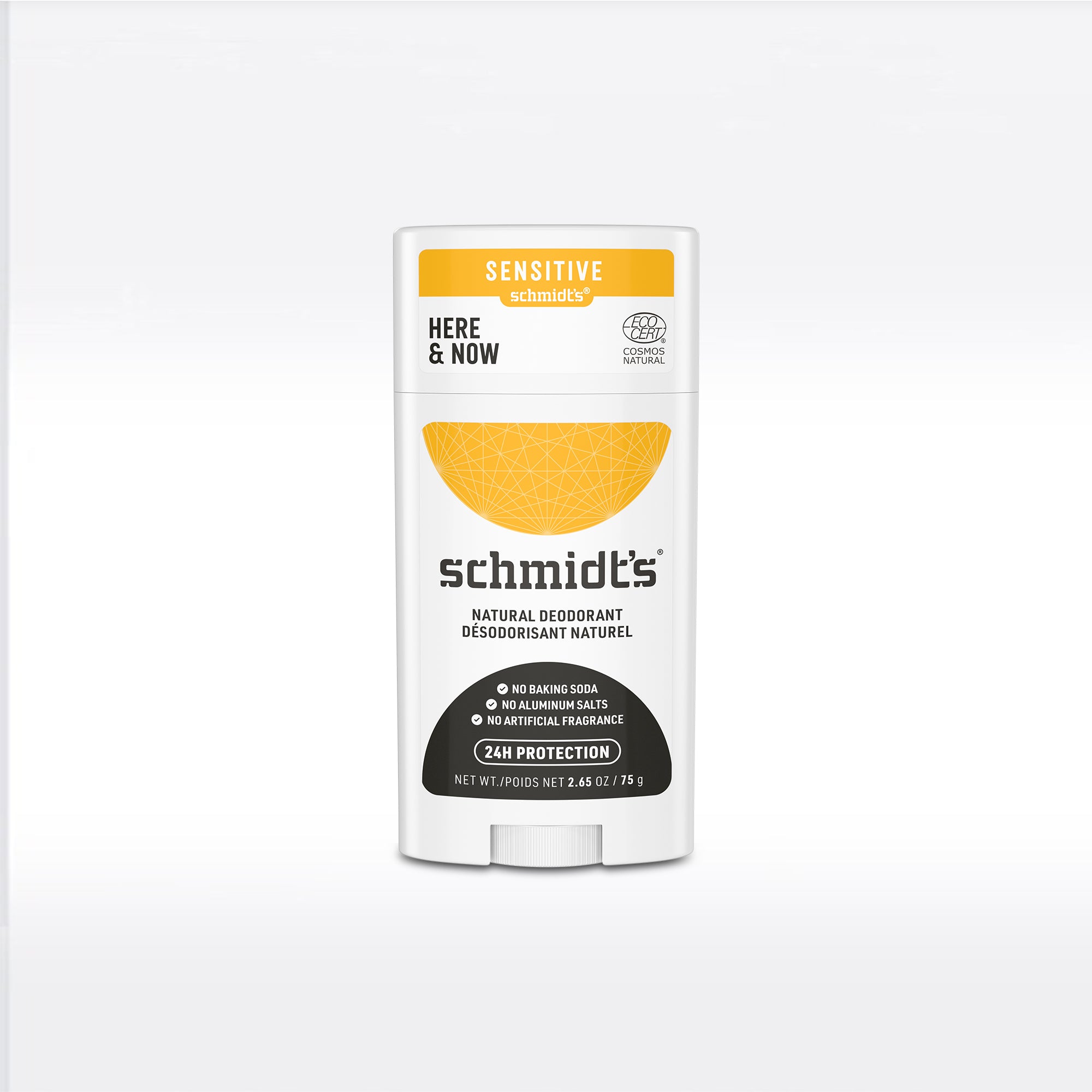 Schmidt's Sensitive Skin Here + Now Natural Deodorant Stick 75g