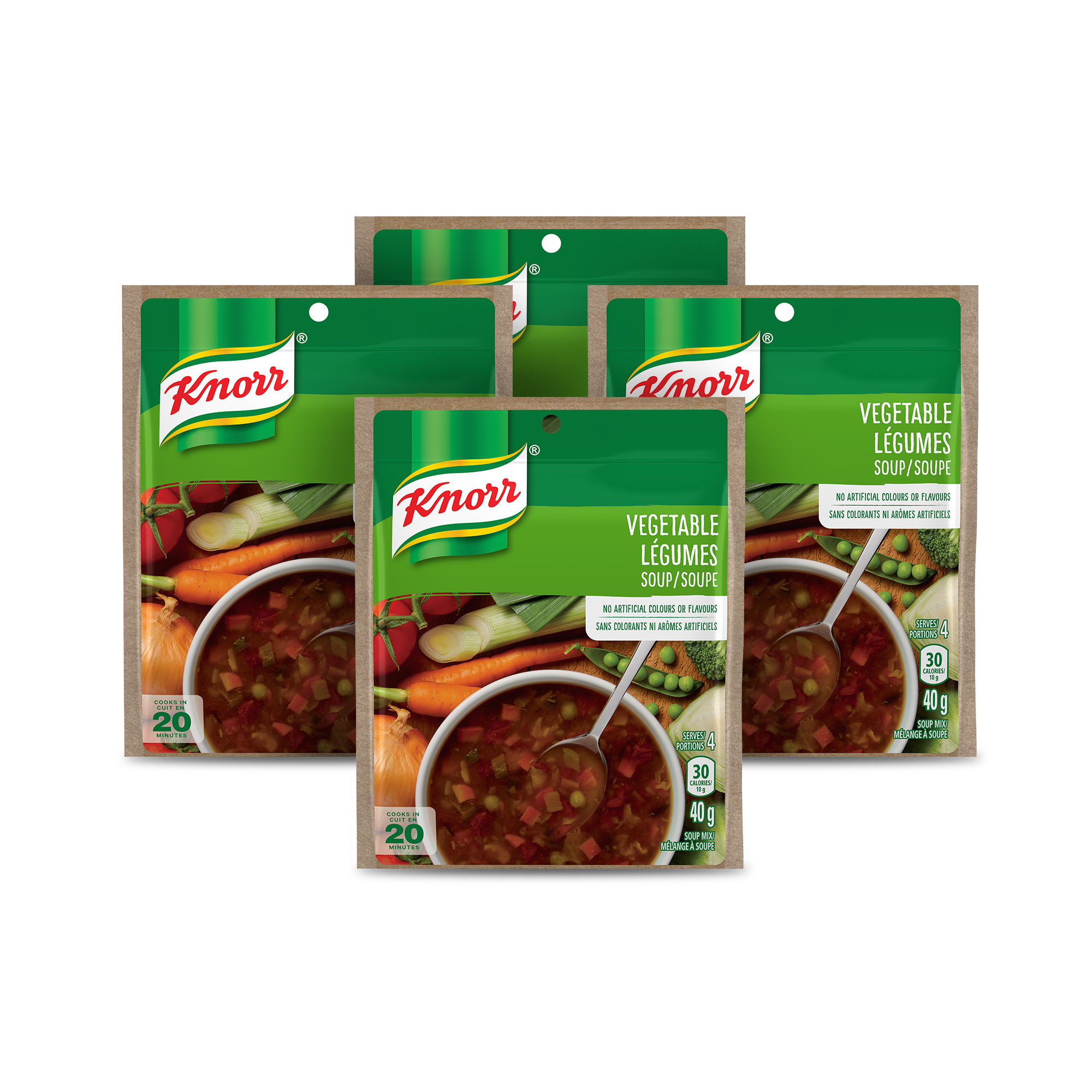 Mélange à soupe aux légumes Knorr®, paquet de 4, 40 g