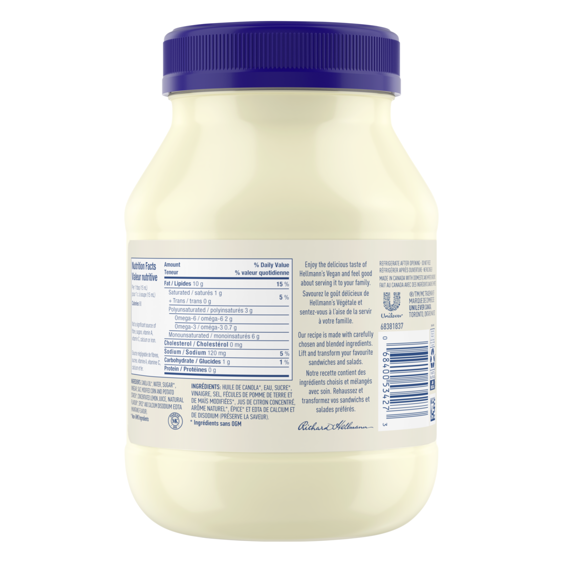 Hellmann's Vegan Dressing and Sandwich Spread 710mL