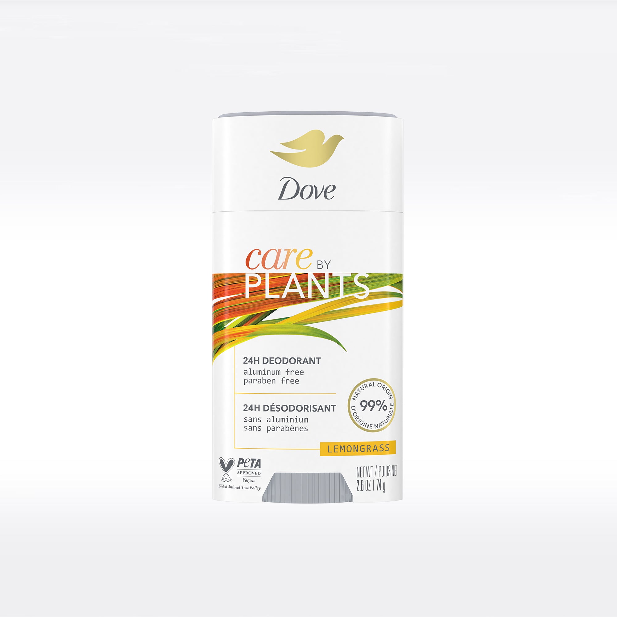Déodorant Dove Care by Plants à la citronnelle 