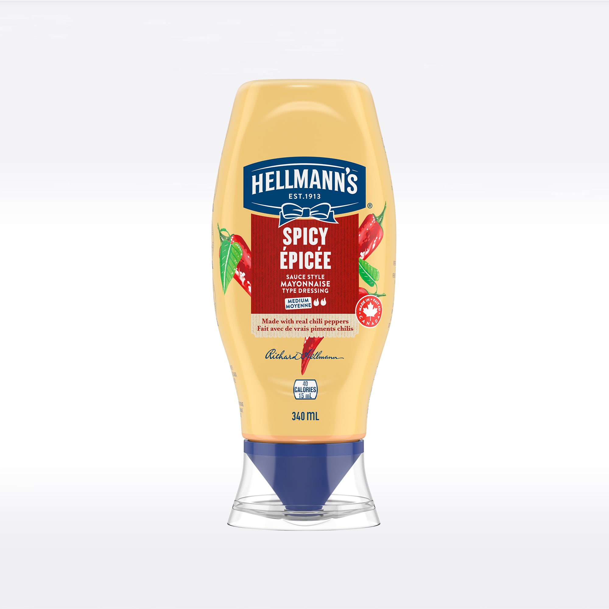 Hellmann's Spicy Mayonnaise real Sriracha chili peppers 340ml