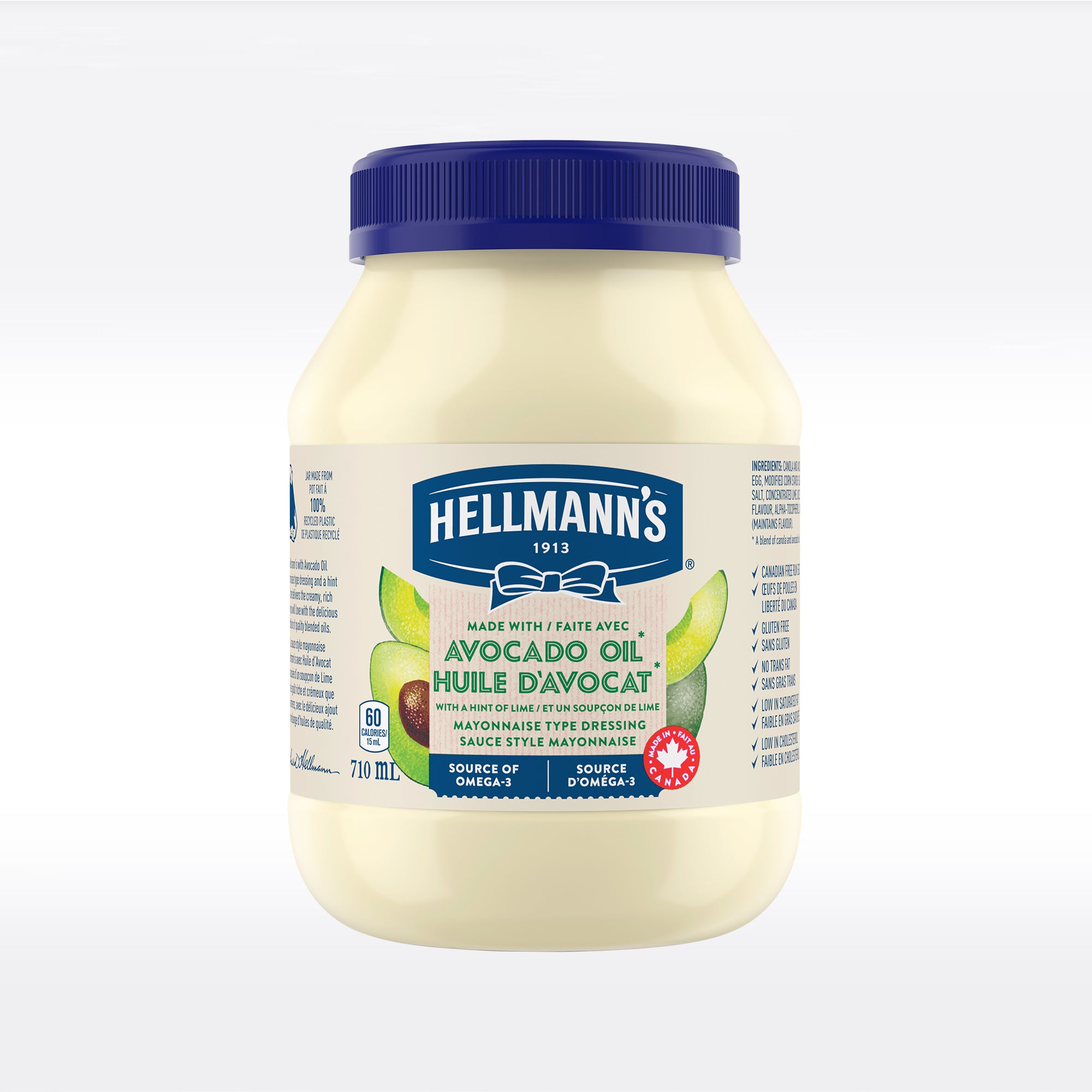 Hellmann's avec mayonnaise à l'huile d'avocat 710ml 