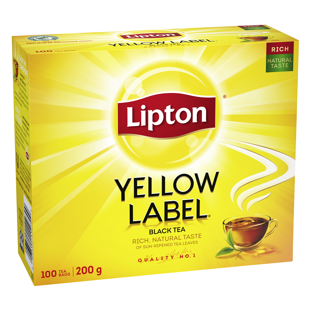 Lipton® Yellow Label® Black Tea 100 Tea Bags - The U Shop