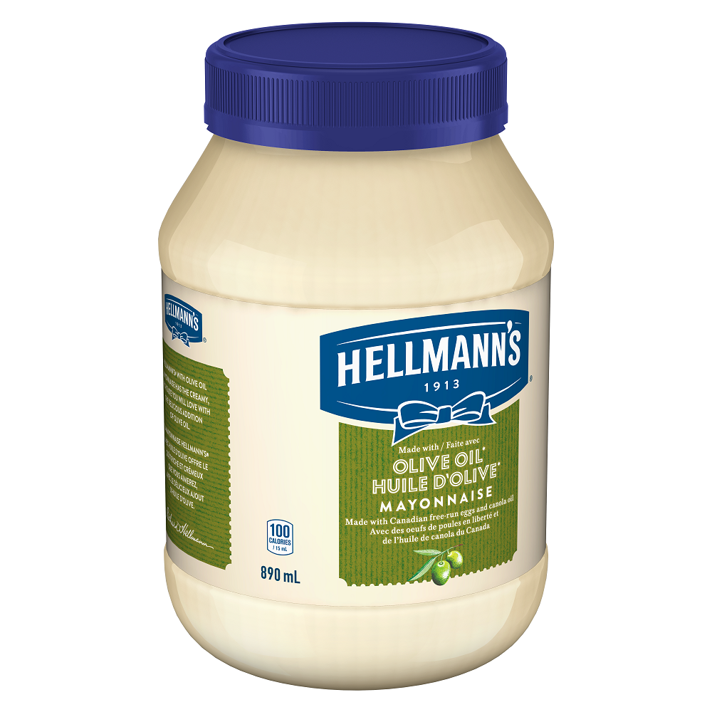 Hellmanns Olive Oil Mayonnaise 890ml