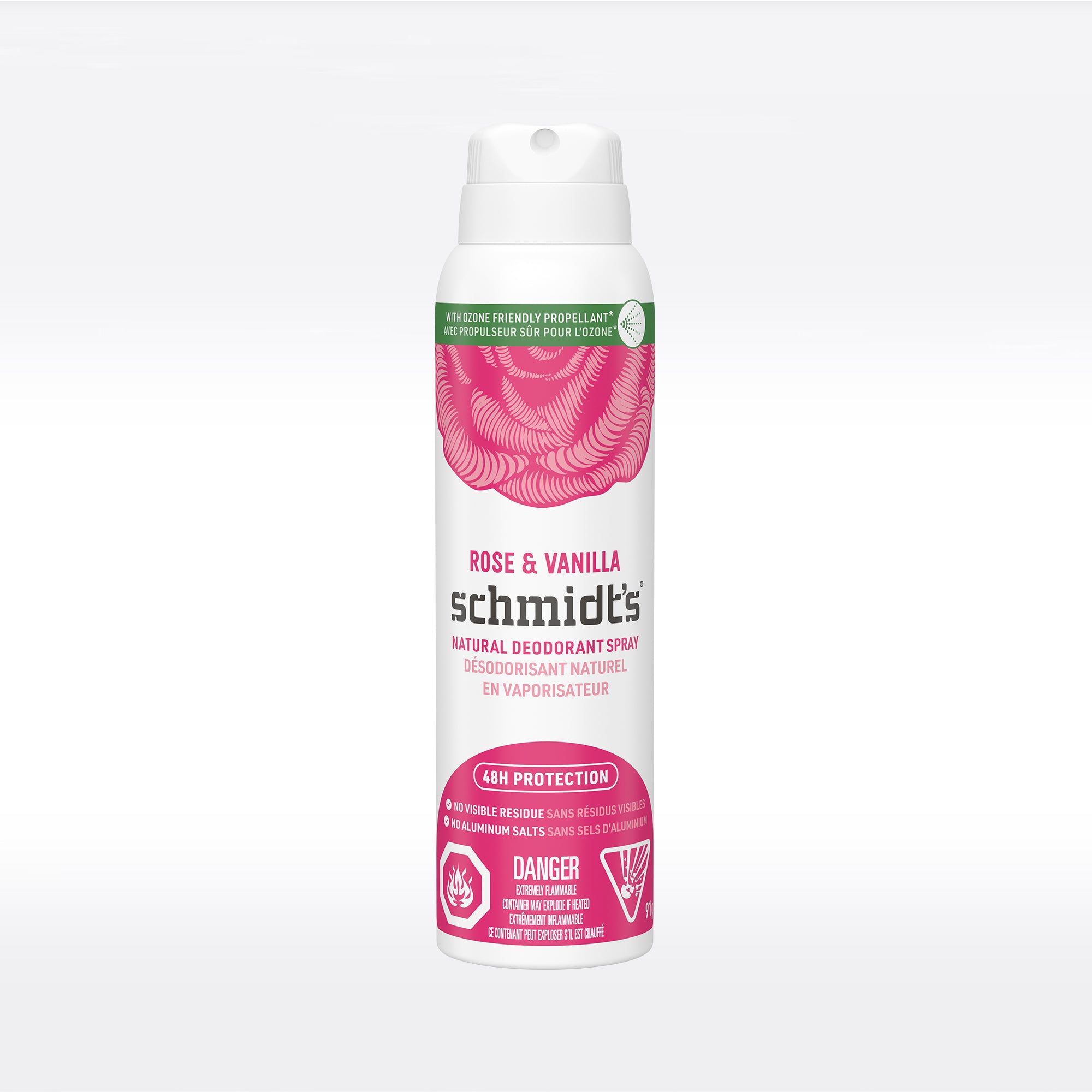 Schmidt's Rose & Vanilla Natural Deodorant Spray