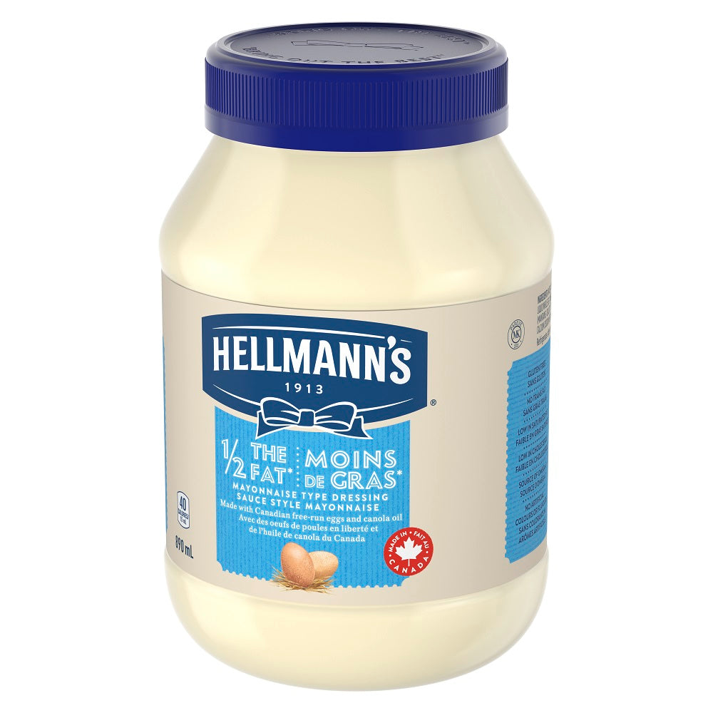 Sauce Style Mayonnaise Hellmann's Légère ½ Moins de Gras 890 mL, Légère 1/2  moins de Gras Sauce Style Mayonnaise 